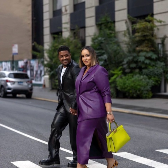 Eloquii Faux Leather Asym Blazer - Picture 4 of 16